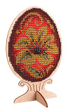 О-110 Бисерное яйцо. Хохломская роспись (М.П. Студия)